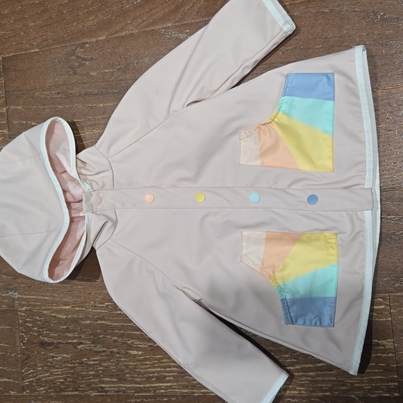 Cynthia Rowley Girls Pink Lined Raincoat Size 12M - Picture 1 of 5